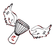 Djembe mit Fl�geln